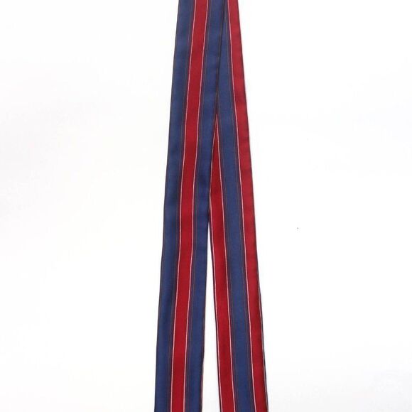 Mulberry Silk Scarf: Red, White & Blue Neckerchief (26 ‎Red Blue Stripe Neckerchief Skinny Scarf